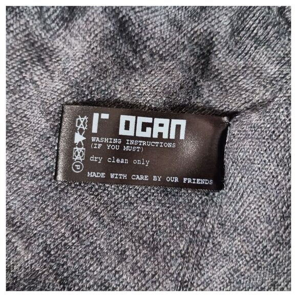 Rogan Baby Alpaca Wool Cardigan Sweater Large Peru Shawl Collar Grey - Picture 4 of 5